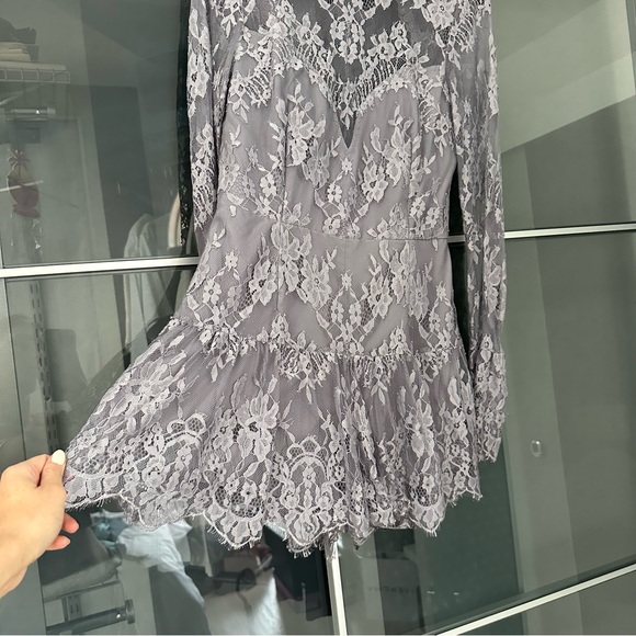 FP - Light purple lace long sleeve romper - Picture 2 of 8